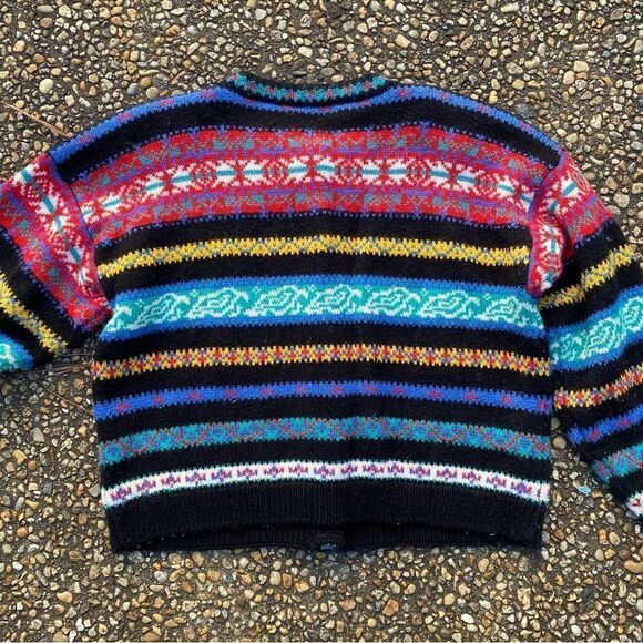 Vintage Nordic style cropped cardigan M - Picture 3 of 4